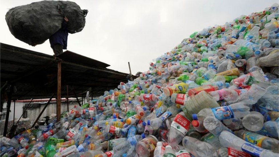 Lixo plástico na China
