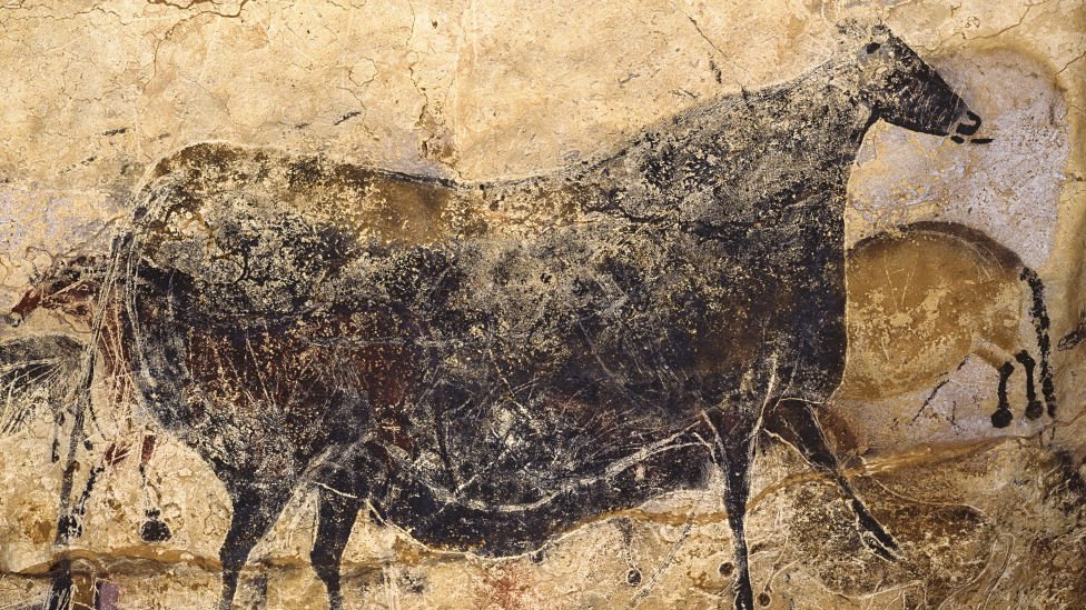 Una pintura de una vaca hallada en Francia.
