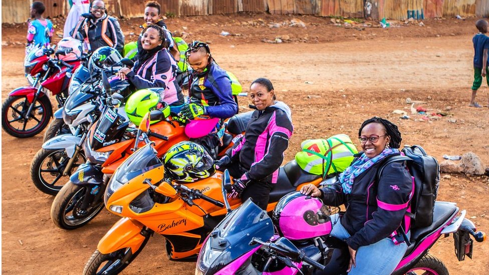 Байкеры из кенийской байкерской банды Inked Sisterhood
