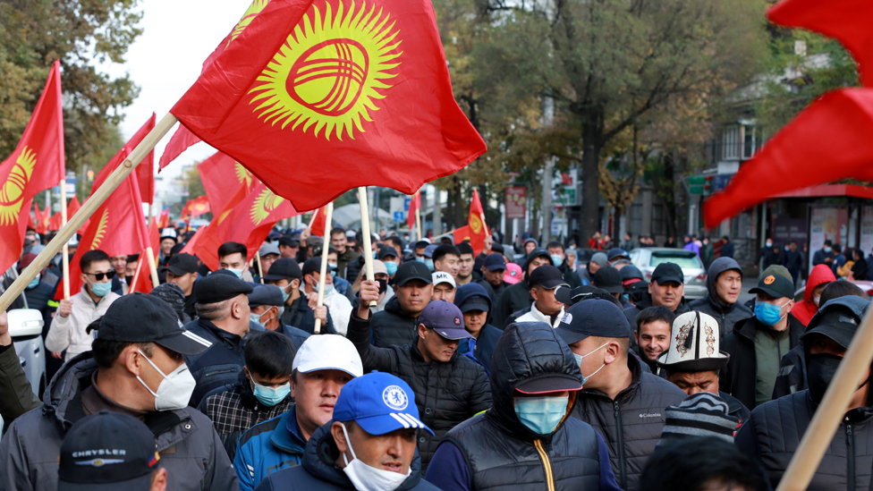Demonstraciя v Biškeke