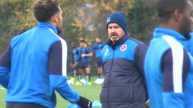 Reading manager Steve Clarke takes training
