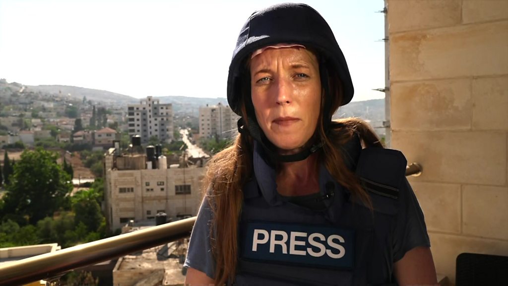 Watch: Explosions and gunfire as BBC reports from Jenin