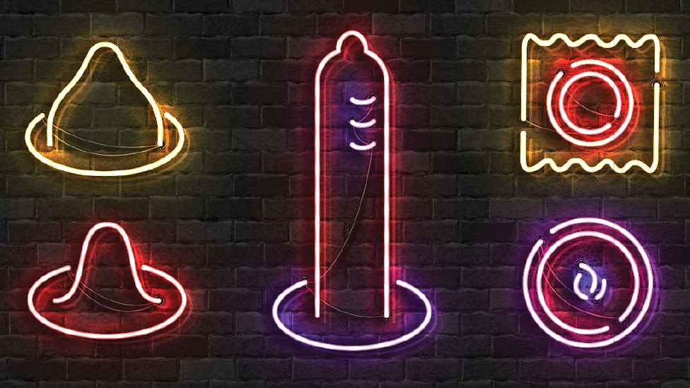 Neon lights of contraceptives