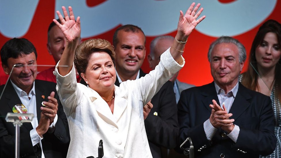 Los hermanos Batista financiaron la campaña presidencial de Dilma Rousseff. Dilma Rousseff y Michel Temer