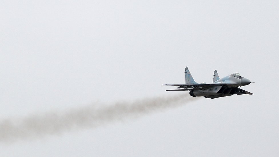 烏克蘭空軍的 MiG-29 在 2016 年的演習中