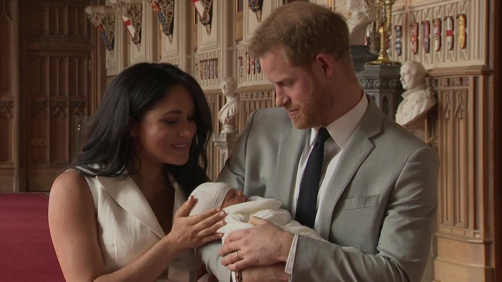 The Duke and Duchess of Sussex and their son