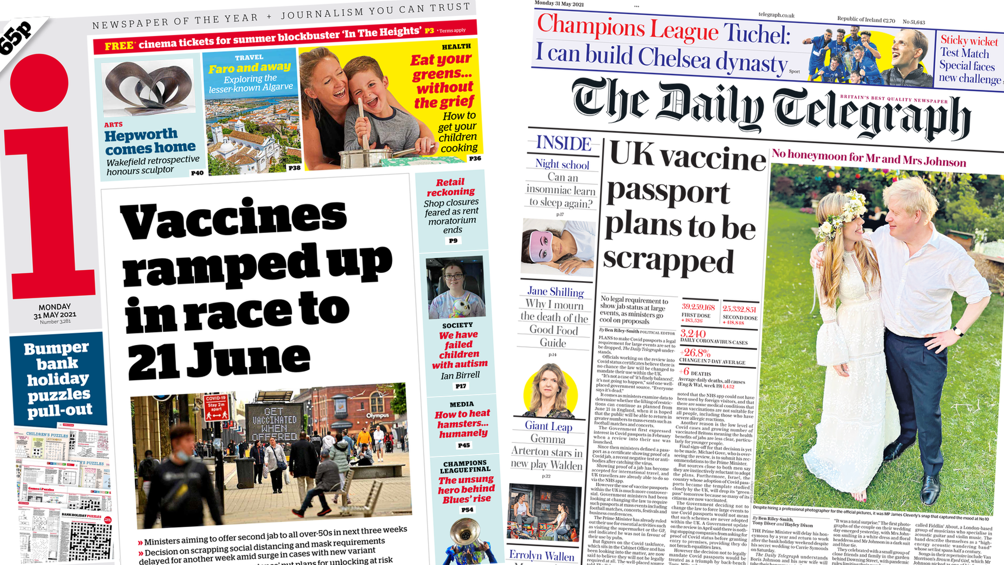 Newspaper Headlines Jabs Ramped Up And Covid Passport Scrapped c News