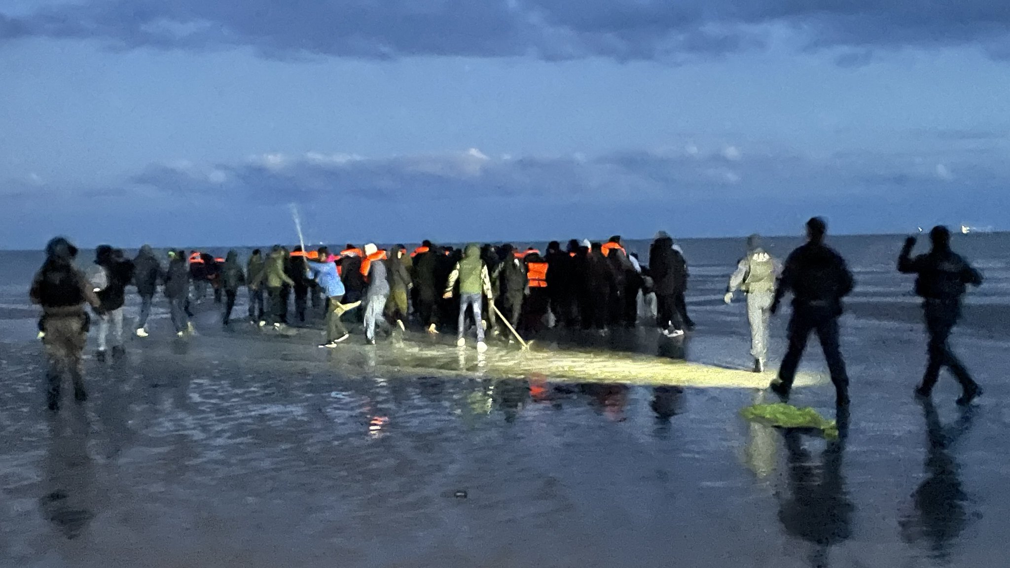 I want to get to England: BBC sees people struggling on migrant boat before five died