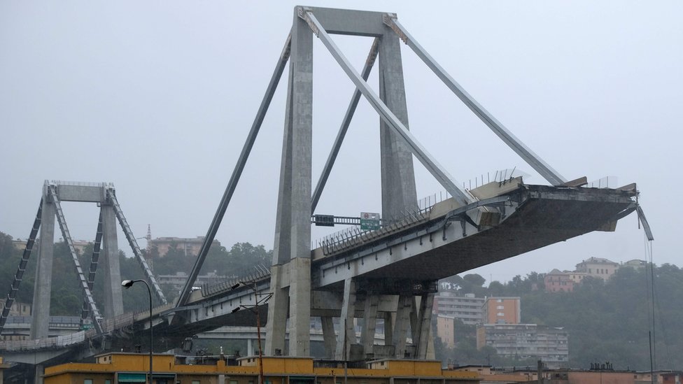 Puente colapsado en Italia