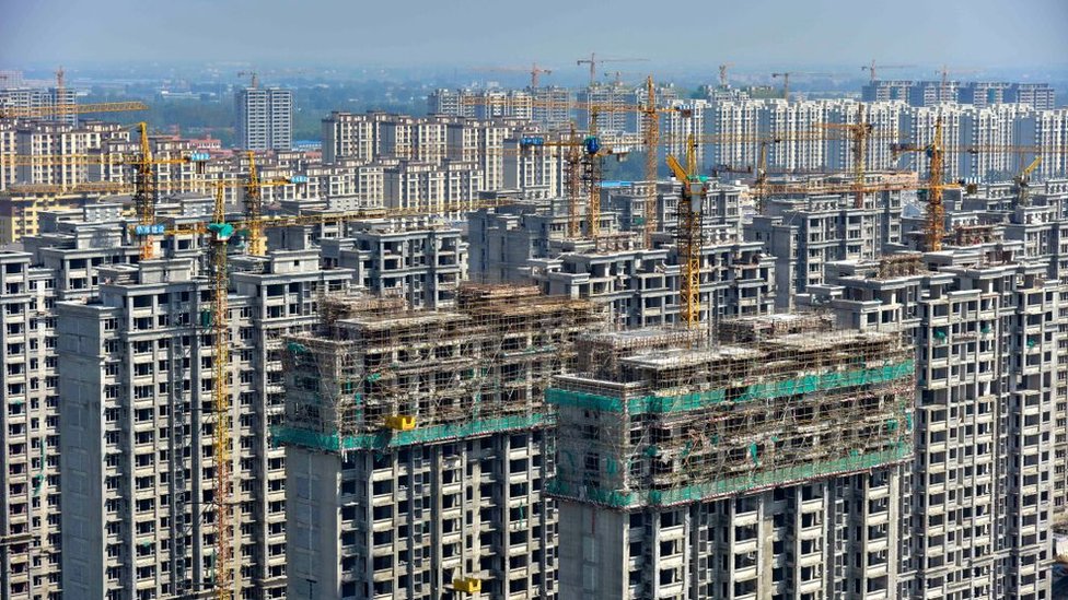 Edificios en construcción en China