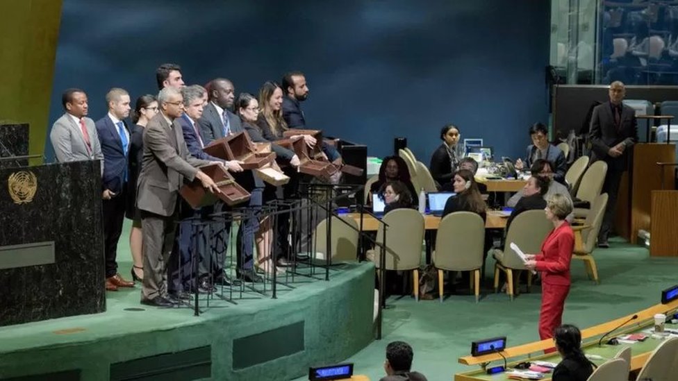 Conselho de Direitos Humanos da ONU durante a eleição de novos membros, em 2018