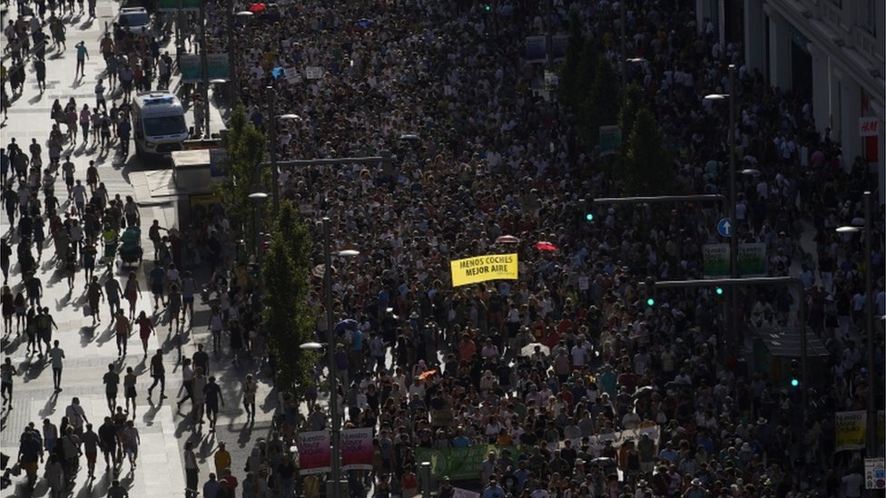 Protesta por Madrid Central