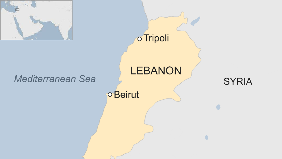 Ливан на политической карте. Lebanon on the Map.