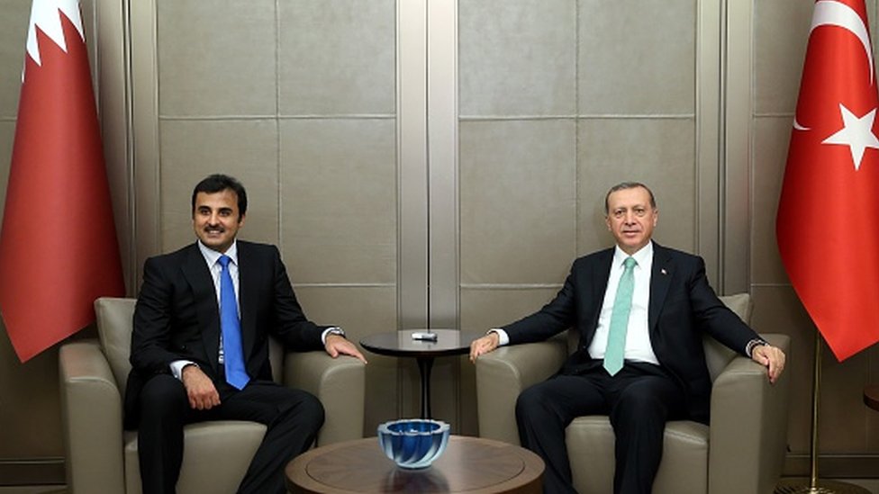 Katar Emiri El Sani ve Cumhurbaşkanı Recep Tayyip Erdoğan