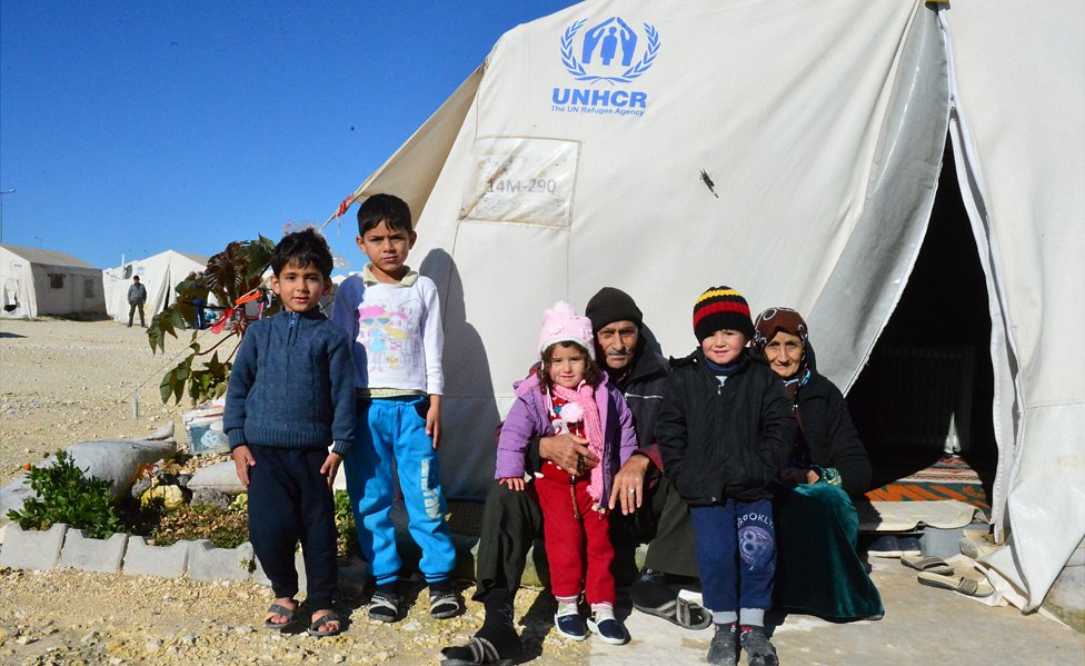 Сирийские беженцы в лагере в Суруке, 9 января 18