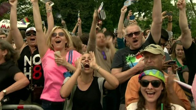 Celebrations after gay marriage ruling