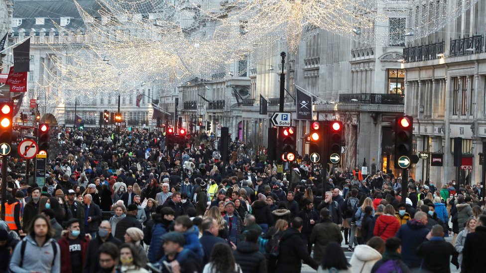 Londons Regent Street shopping district on Saturday 12 December