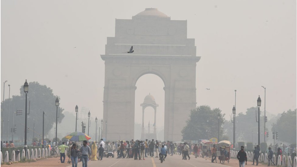 Capital Delhi shrouded in smog in November 2020