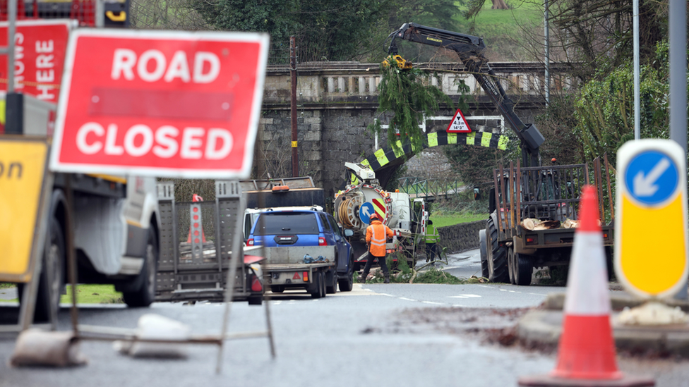 NI weather Storm Jocelyn causes major disruption to road network