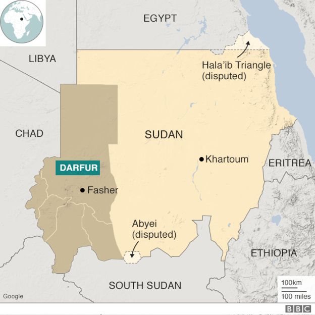 Карта Судана