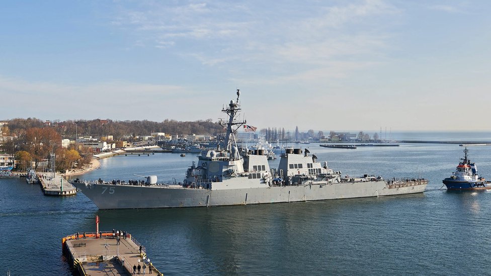 USS Donald Cook в Гдыне, Польша, 8 апреля 16