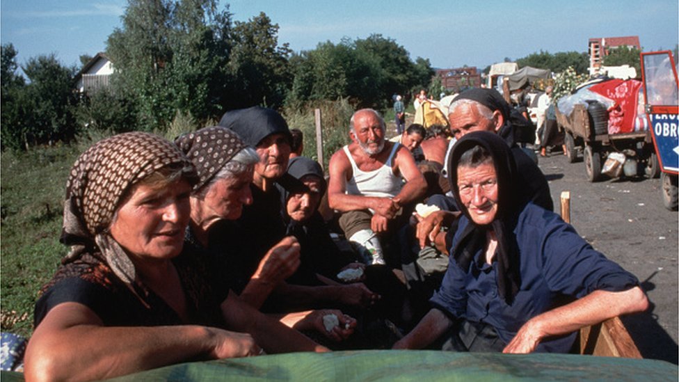 Srbi beže od Oluje. avgust 1995