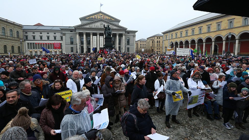 Münih'te Pegida karşıtı eylem