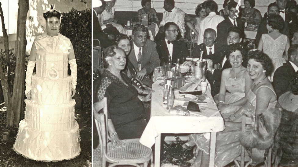 Фотография женщины в маскарадном платье из свадебного торта и вечеринки
