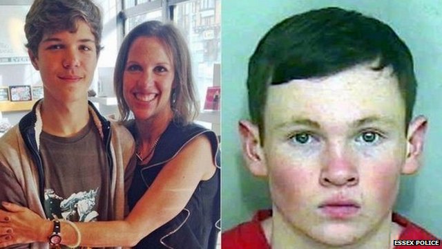Breck Bednar, 14, (pictured left with his mother Lorin LaFave) was fatally stabbed by Lewis Daynes (right)
