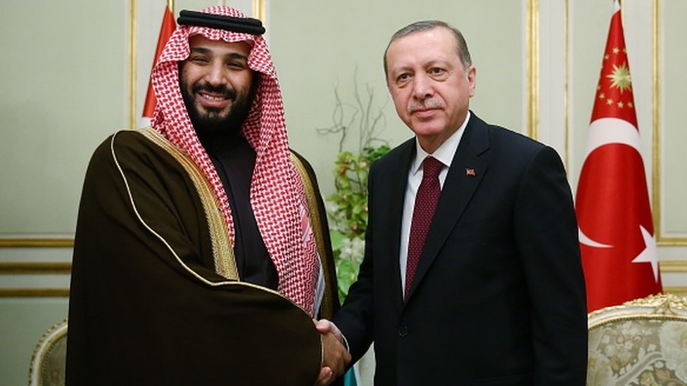 Muhammed bin Salman ve Erdoğan, Şubat 2017'de Cidde'de bir araya gelmişti