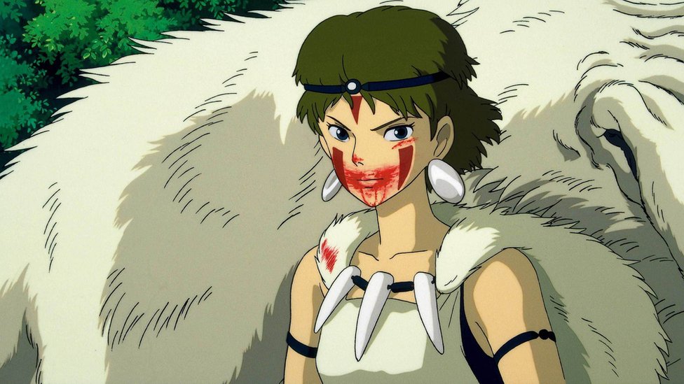 A still from the film Princess Mononoke