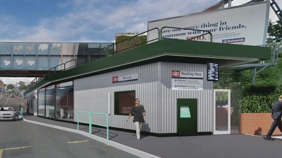 Reading West station design 'looks like shipping container' BBC News