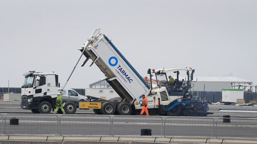 The government is building a lorry park in Ashford, Kent