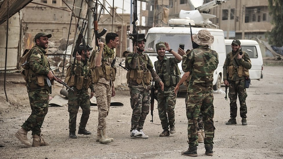 Hubo un descenso en las bajas de batalla en 2016. Soldados sirios