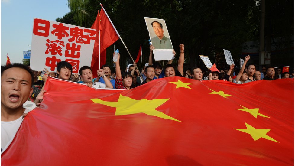 2012年中國反日示威。