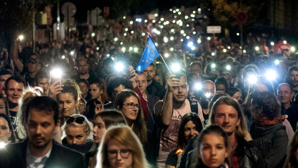 Binlerce Slovakyalı cinayetin aydınlatılması için gösteriler düzenlemişti