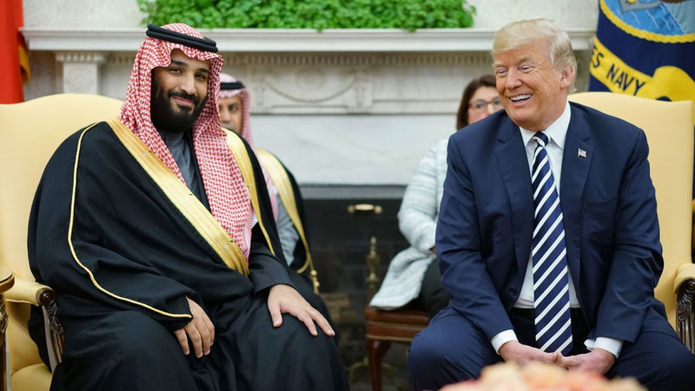 Principe Mohamed Salmán y Donald Trump.