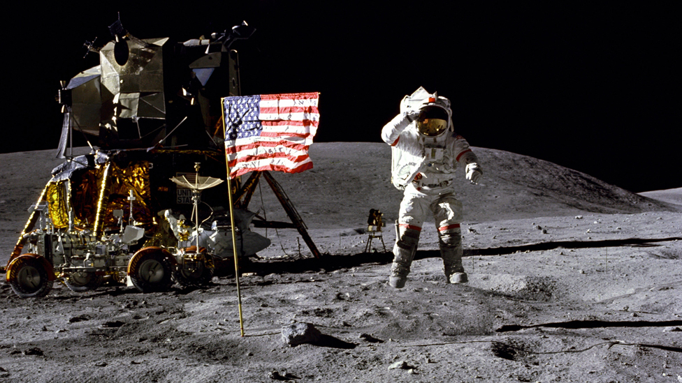 buzz aldrin first man on the moon