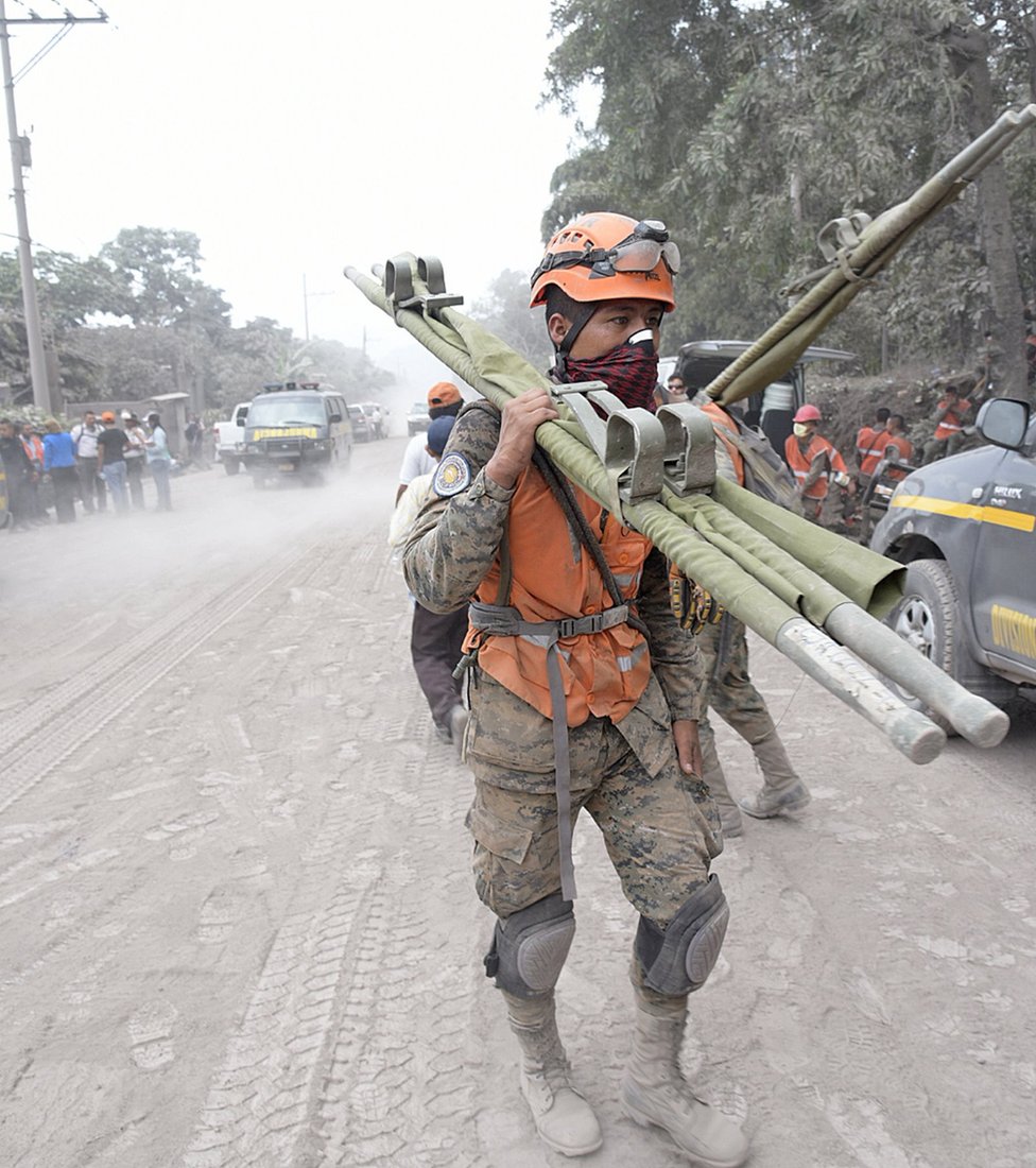 تواصل جهود الإنقاذ فورة بركان فويغو بغواتيمالا