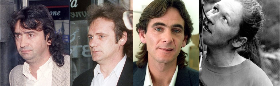 (Слева направо) Джерри Конлон (1991), Патрик Армстронг (1991), Пол Хилл (1989), Кэрол Ричардсон (1989)