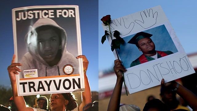 Trayvon Martin and Michael Brown posters