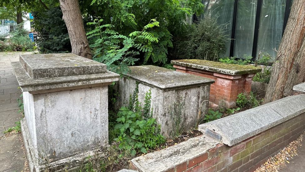 Raised tombstones in St Stephen's Church, Ipswich