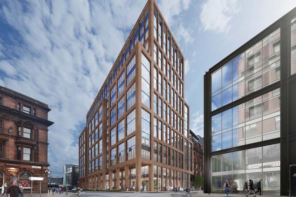 CGI планируемого нового технологического центра JPMorgan Chase в Глазго