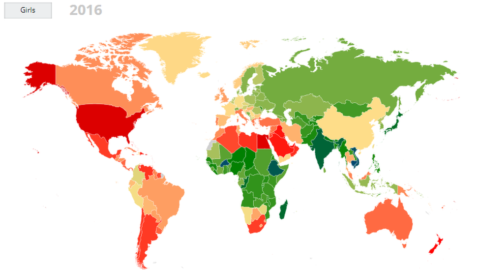 Child and teen obesity spreading across the globe - BBC News