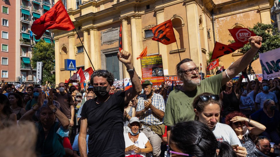 Manifestación antiglobalista.