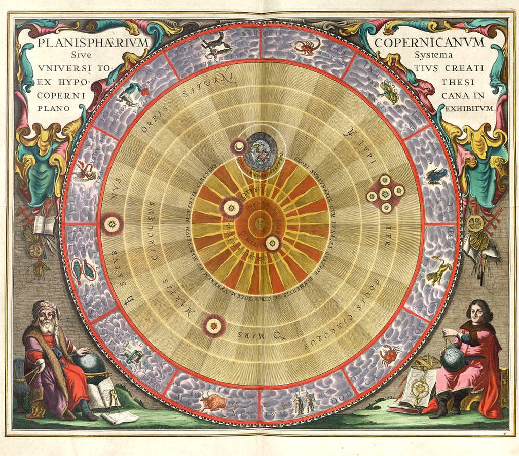 Dibujo del Atlas Celestial de Andreas Cellarius
