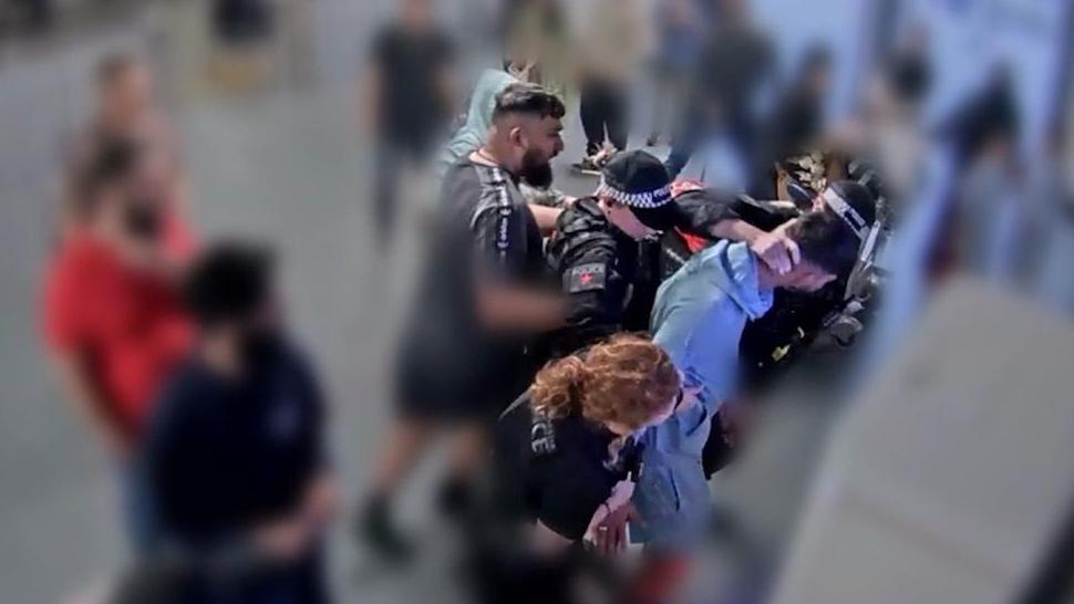 What caused the Manchester Airport brawl? Footage shows how