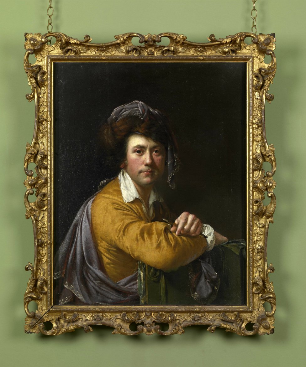 Джозеф Райт из Дерби 1734-1797, Автопортрет в возрасте около сорока лет, c.1772-3