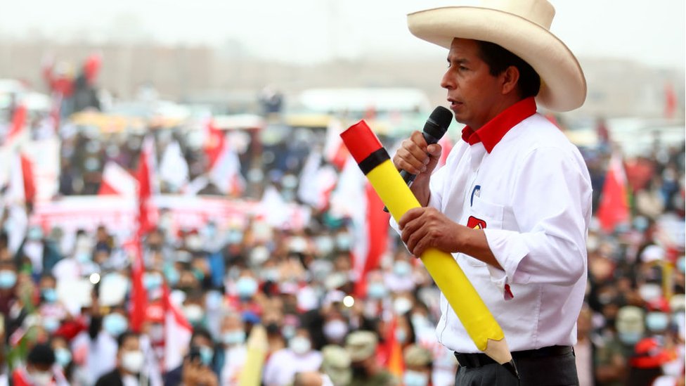 Pedro Castillo, en un mitin.