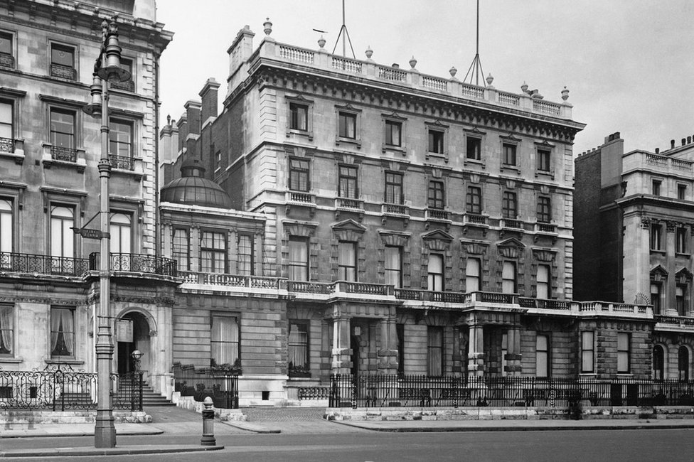 145 Piccadilly, the London home of Prince Albert, Duke of York (later George VI) and Elizabeth, Duchess of York (later Queen Mother) until the abdication, in 1936, of King Edward VIII, 2nd February 1938